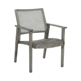 Lavine Cane Armchair with Rustic Grey Frame