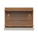 Cabrini 2.2 Floating Wall Theater Entertainment Center in Maple Cream and Off White