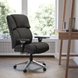 HERCULES Series 24/7 Intensive Use Big & Tall 400 lb. Rated Black Fabric Executive Ergonomic Office Chair with Lumbar Knob