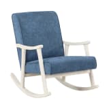 Gainsborough Rocker in Navy Fabric with Antique White Frame