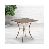 Commercial Grade 28" Square Gold Indoor Outdoor Steel Patio Table