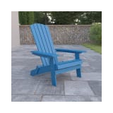 Charlestown All Weather Poly Resin Indoor/Outdoor Folding Adirondack Chair in Blue