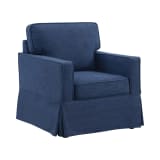 Halona Slipcover Chair in Navy Fabric