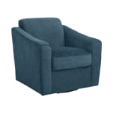 Cassie Swivel Arm Chair in Navy Fabric