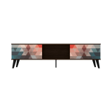 Doyers 70.87" TV Stand in Multi Color Red and Blue