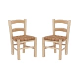 Wembley Collection Natural Kid Chair Set of 2