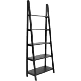 Brookings Ladder Bookcase in Black Finish