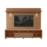 Cabrini TV Stand and Floating Wall TV Panel 2.2 in Maple Cream and Off White