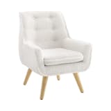 Quinlan Collection Natural Sherpa Trellis Chair