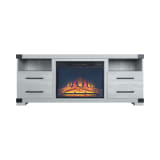 Richmond 60" Fireplace TV Stand in Grey.