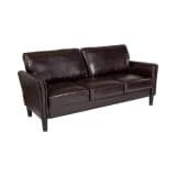 Bari Upholstered Sofa in Brown LeatherSoft