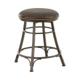 Oliver Collection Bronze Metal Swivel Counter Stool