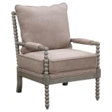 Abbott Chair in Dolphin Fabric with Brushed Grey Base K/D