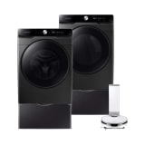 Samsung Black Stainless Steel Floor & Laundry Bundle - SSFLVR22PKG
