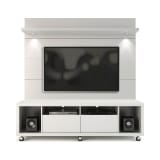 Cabrini TV Stand and Floating Wall TV Panel 1.8 in White Gloss