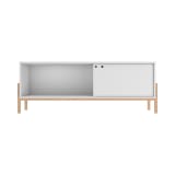 Bowery 55.12" TV Stand in White and Oak
