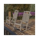 Set of 2 Winston All Weather Rocking Chair in Gray Faux Wood