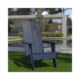 Sawyer Modern All Weather Poly Resin Wood Adirondack Chair in Navy