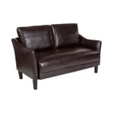 Asti Upholstered Loveseat in Brown LeatherSoft
