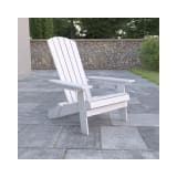 Charlestown All Weather Poly Resin Indoor/Outdoor Folding Adirondack Chair in White