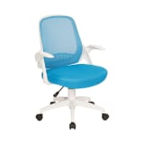 Jackson_Office_Chair_with_Blue_Mesh_and_White_Frame_including_Flip_Arms_Main_Image