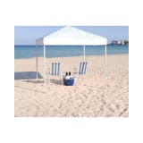 8'x8' White Outdoor Pop Up Event Slanted Leg Canopy Tent with Carry Bag