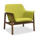 Miller Accent Chair in Green and Walnut