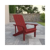 Charlestown All Weather Poly Resin Wood Adirondack Chair in Red