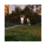 12 Pack Stainless Steel LED Solar Lights Weather Resistant Outdoor Solar Powered Lights for Pathway Garden & Yard