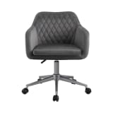 Myra Collection Gray Quilted Office Chair