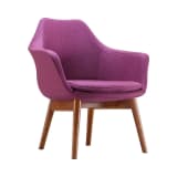Cronkite Accent Chair in Plum and Walnut