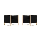 Trillium Accent Chair in Black and Rose Gold (Set of 2)