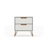 Rockefeller 2.0 Nightstand in Off White and Nature