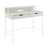 Contempo_40”_Desk_with_2_drawers_and_shelf_hutch_in_White_Oak_Finish_Main_Image