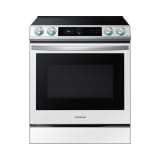 Samsung 6.3 cu ft. Bespoke 5-Element Smart Slide-In Electric Range with Self-Cleaning Convection Oven and Air Fry in White Glass - NE63BB871112