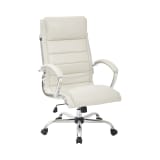 Executive_Chair_with_thick_padded_Cream_faux_leather_seat_Main_Image