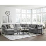 Crestview Rolled Arm Graphite 4-pc sectional w/ left chaise