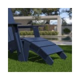Sawyer Modern All Weather Poly Resin Wood Adirondack Ottoman Foot Rest in Navy