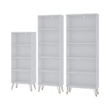 Rockefeller 3-Piece Bookcases in White
