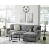 Crestview Rolled Arm Graphite 2-pc sectional w/ right chaise