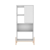 Bowery Bookcase in White and Oak