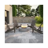 Set of 4 Charlestown All Weather Poly Resin Wood Adirondack Chairs in Gray