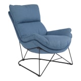 Ryedale Lounge Chair in Blue with Black Frame