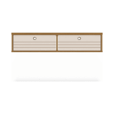 Liberty 42.28" Floating Office Desk in Cinnamon and Off White