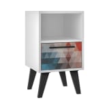 Amsterdam Nightstand 1.0 in Multi Color Red and Blue