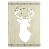 Deer on White Wood - Rustic Wall Art