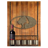 Mossy Oak Wine Rack in wood & metal finishes - holds up to 5 bottles