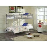 Sutton Collection Twin over Twin Bunkbed in Silver