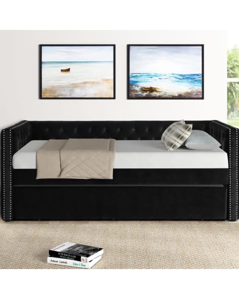 Hadley Collection Day Bed in Black