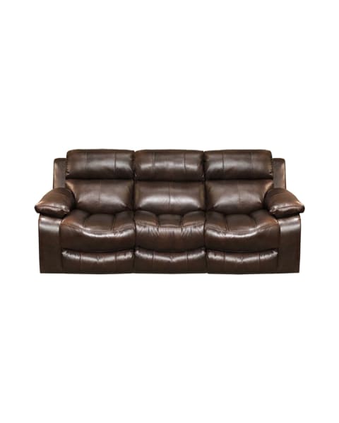 Palmetto Collection Cocoa Leather Recliner Sofa